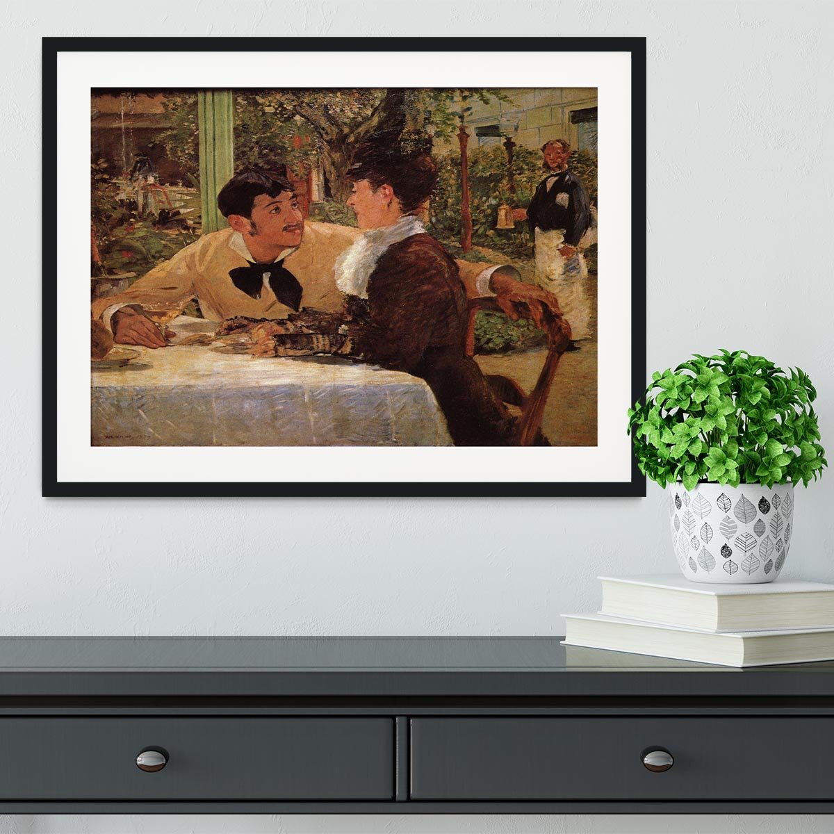 Pare Lathuille by Manet Framed Print - Canvas Art Rocks - 1