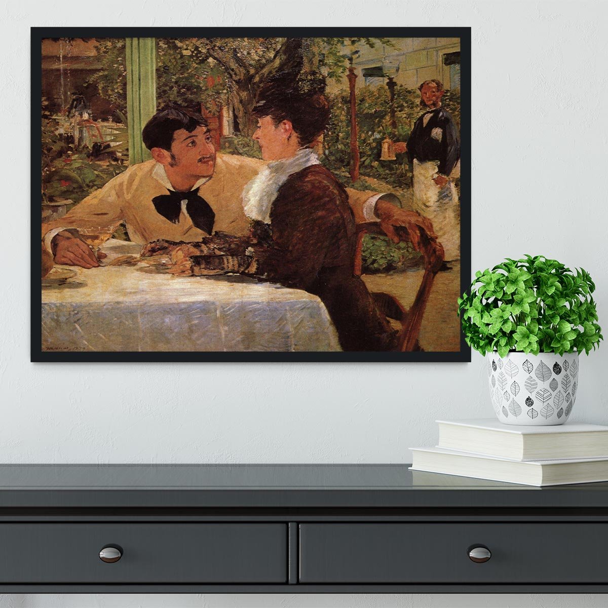 Pare Lathuille by Manet Framed Print - Canvas Art Rocks - 2