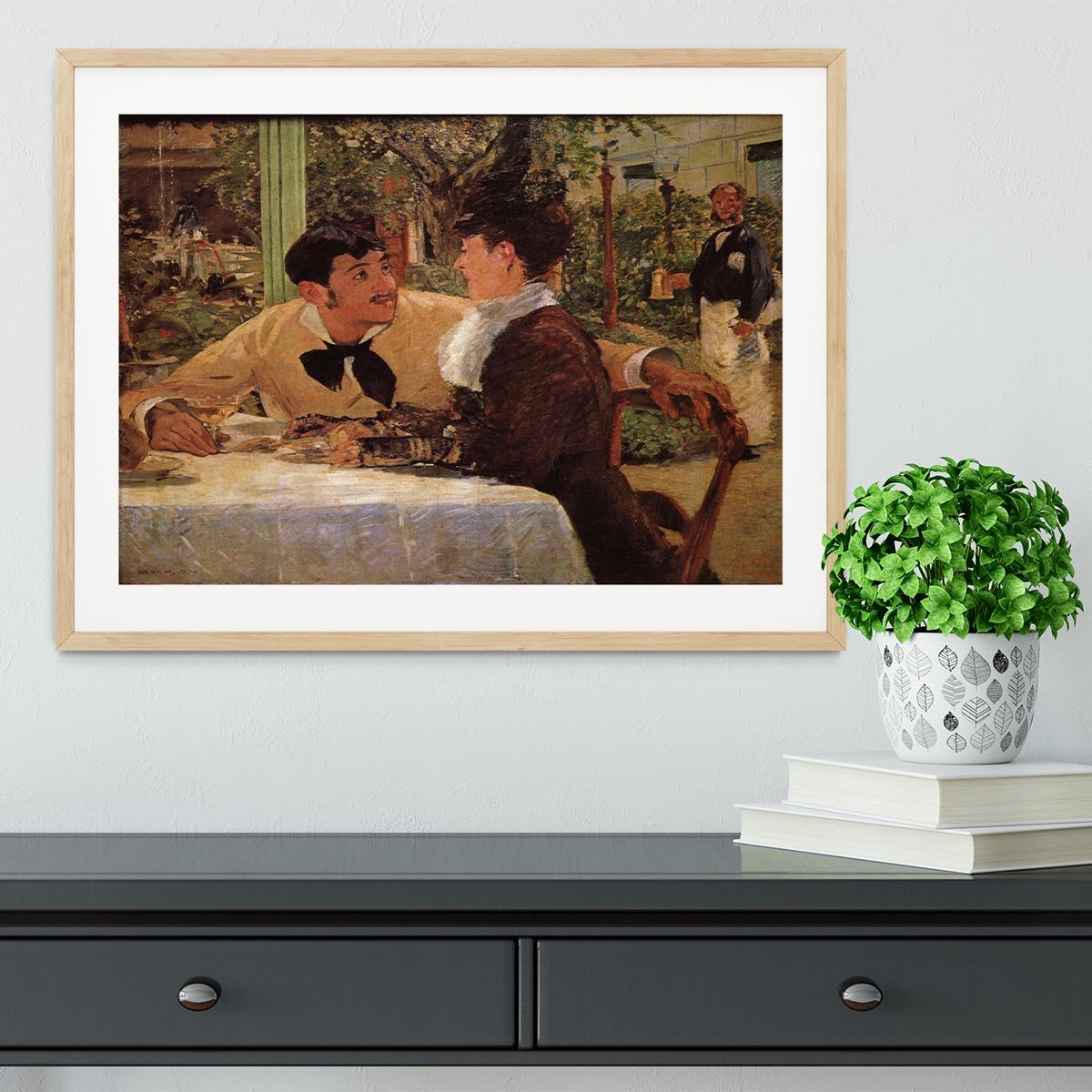 Pare Lathuille by Manet Framed Print - Canvas Art Rocks - 3