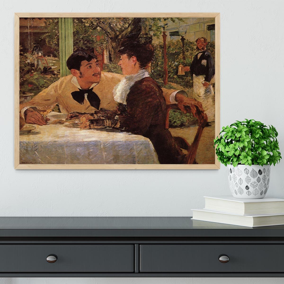 Pare Lathuille by Manet Framed Print - Canvas Art Rocks - 4