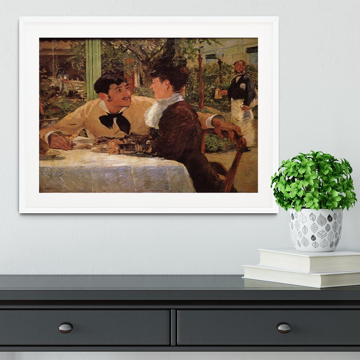 Pare Lathuille by Manet Framed Print - Canvas Art Rocks - 5