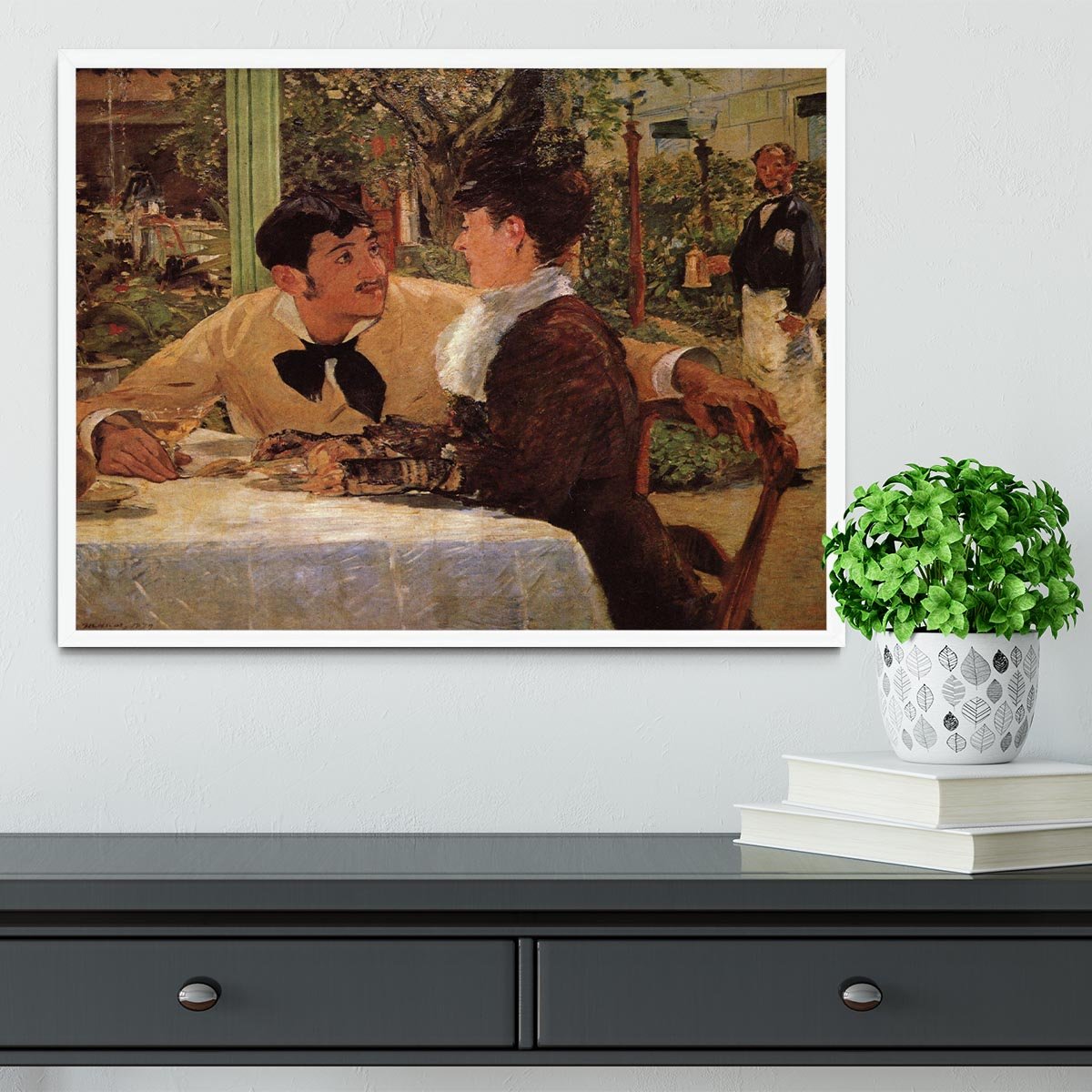 Pare Lathuille by Manet Framed Print - Canvas Art Rocks -6