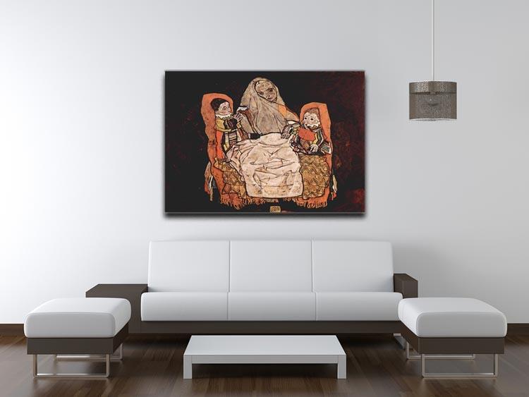 Parent with two children the mother by Egon Schiele Canvas Print or Poster - Canvas Art Rocks - 4