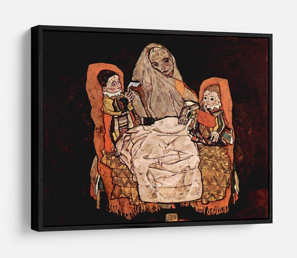 Parent with two children the mother by Egon Schiele HD Metal Print - Canvas Art Rocks - 6