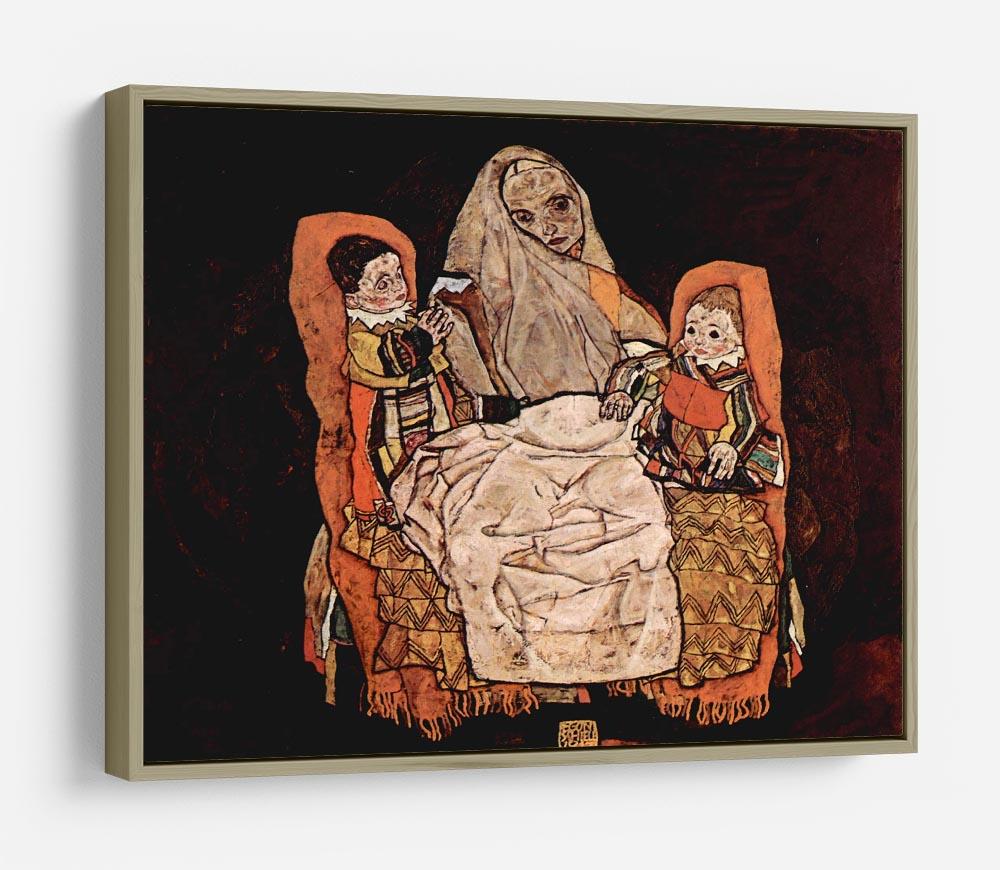 Parent with two children the mother by Egon Schiele HD Metal Print - Canvas Art Rocks - 8