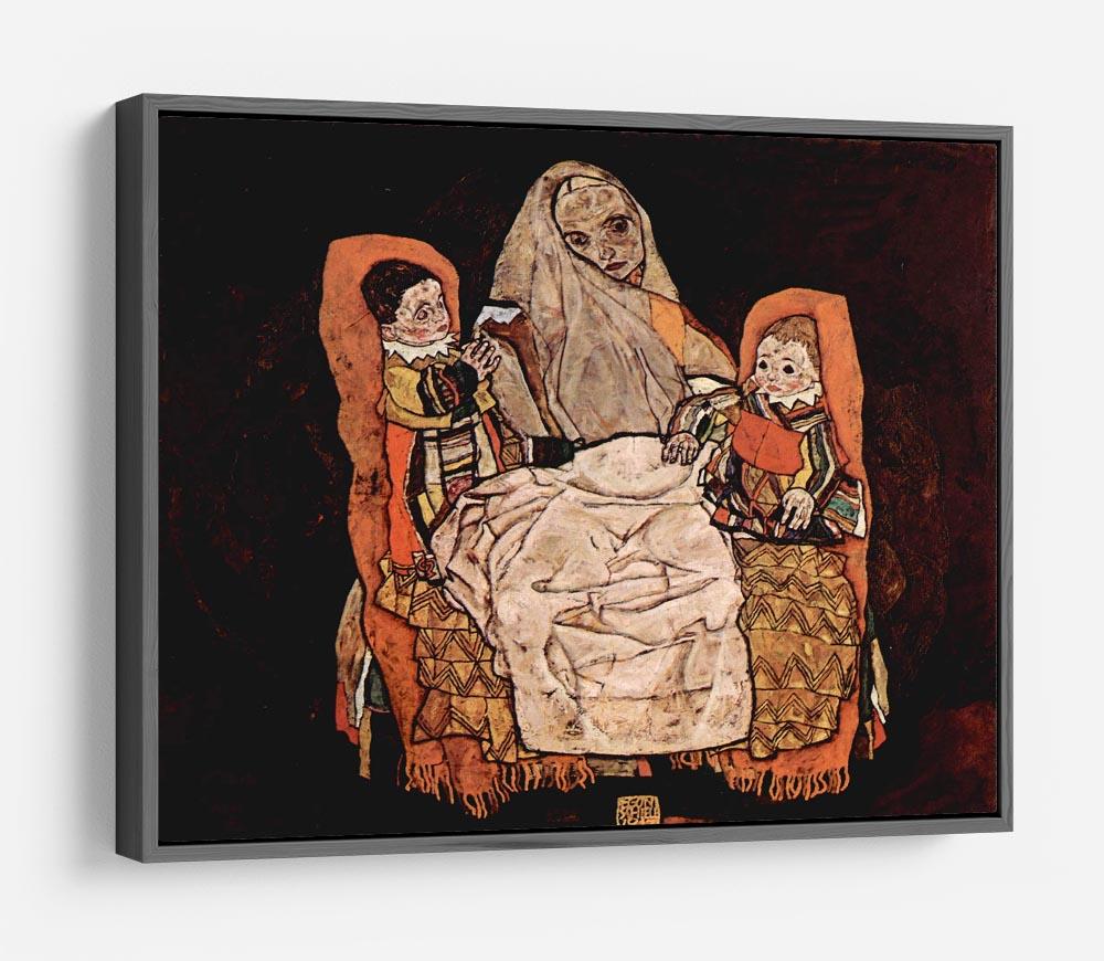 Parent with two children the mother by Egon Schiele HD Metal Print - Canvas Art Rocks - 9