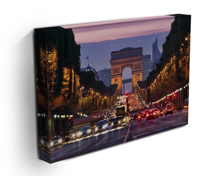 Paris Champs Elysees at night Canvas Print or Poster - Canvas Art Rocks - 3