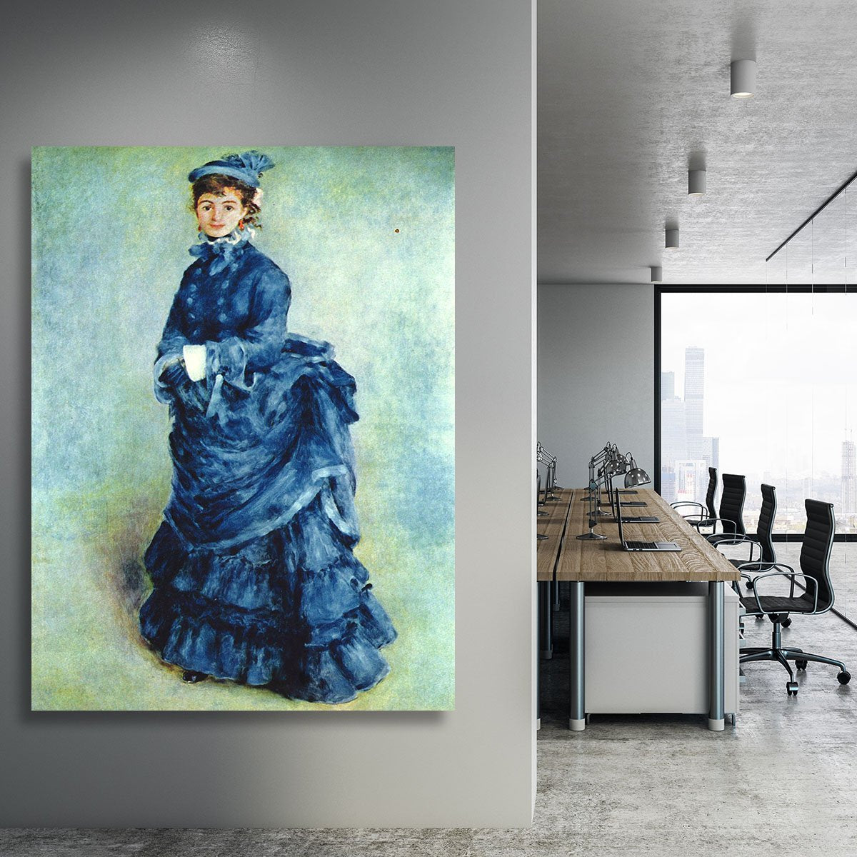 Paris girl the lady in blue by Renoir Canvas Print or Poster