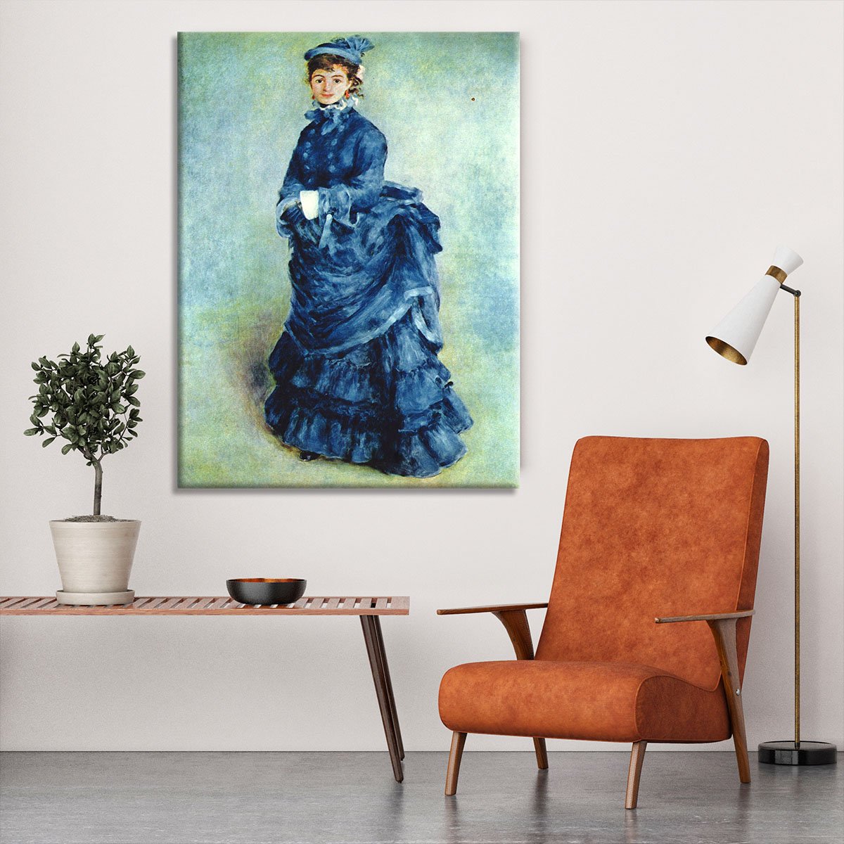 Paris girl the lady in blue by Renoir Canvas Print or Poster
