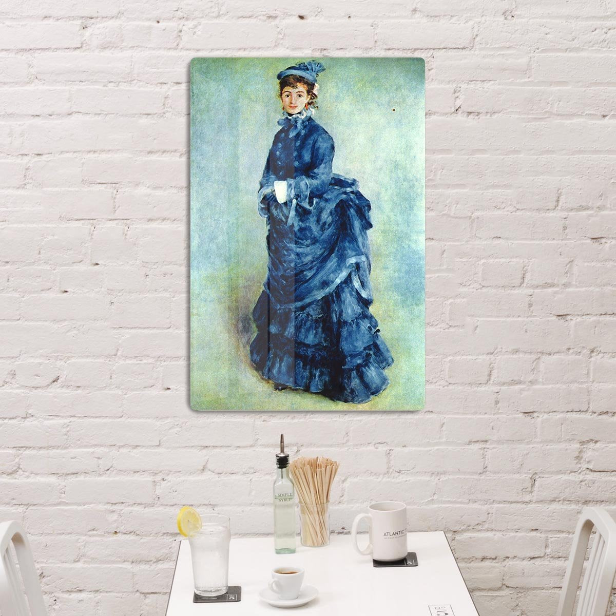 Paris girl the lady in blue by Renoir HD Metal Print