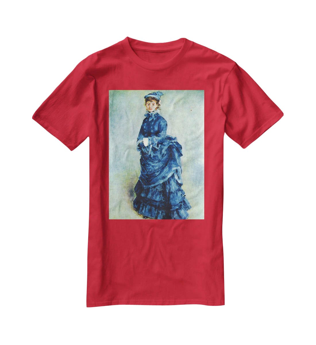Paris girl the lady in blue by Renoir T-Shirt - Canvas Art Rocks - 4