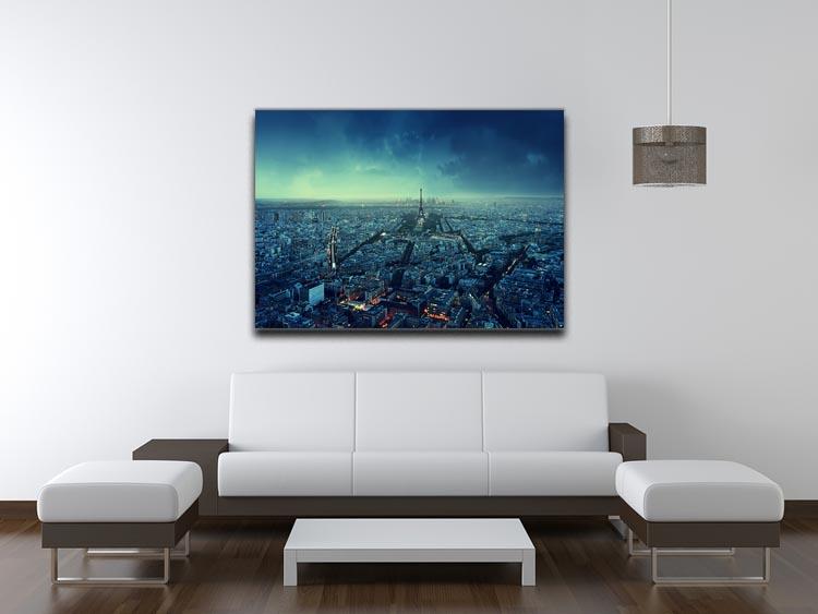 Paris skyline at sunset Canvas Print or Poster - Canvas Art Rocks - 4