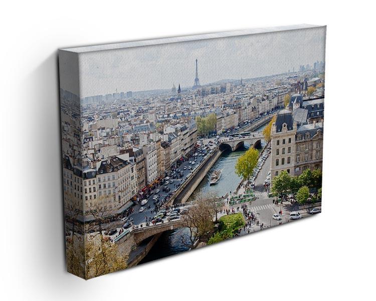 Paris skyline from the top of Notre Dame Canvas Print or Poster - Canvas Art Rocks - 3