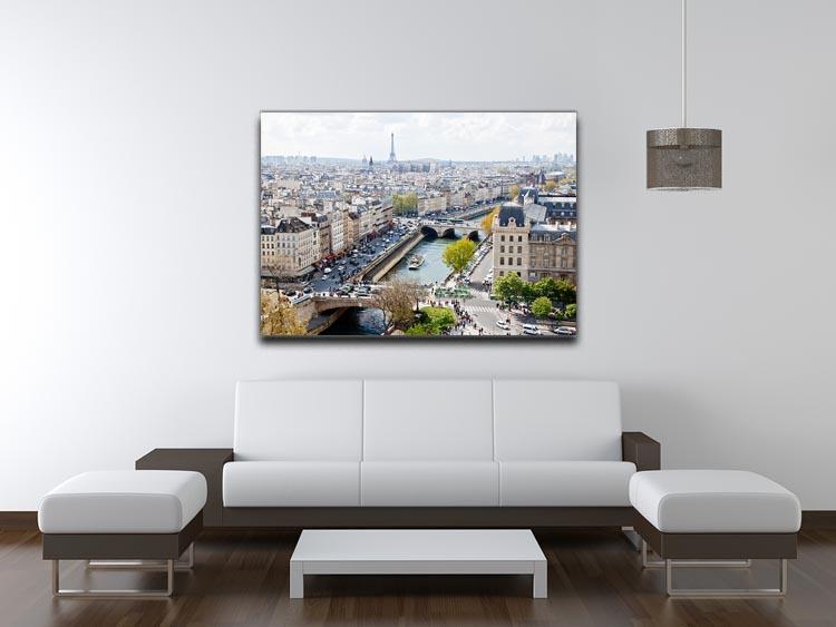 Paris skyline from the top of Notre Dame Canvas Print or Poster - Canvas Art Rocks - 4