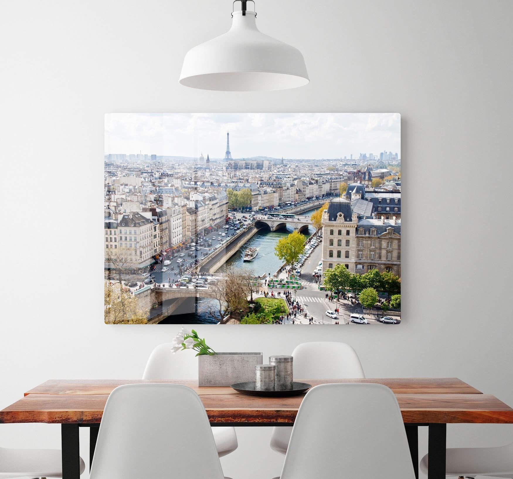 Paris skyline from the top of Notre Dame HD Metal Print