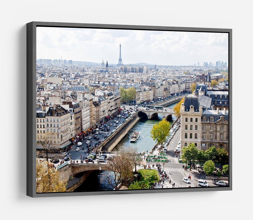 Paris skyline from the top of Notre Dame HD Metal Print