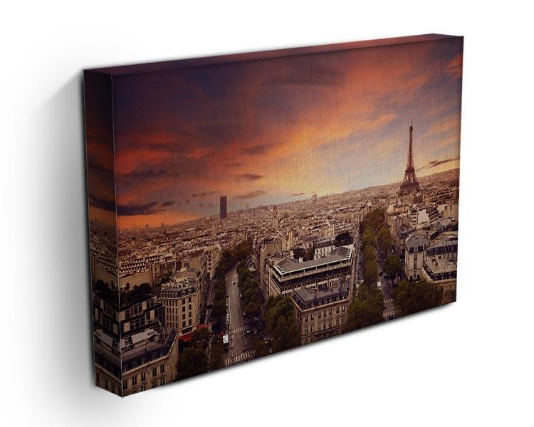 Paris sunset Skyline Canvas Print or Poster - Canvas Art Rocks - 3