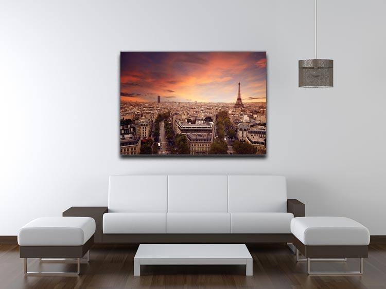 Paris sunset Skyline Canvas Print or Poster - Canvas Art Rocks - 4