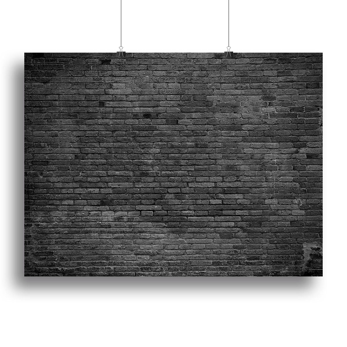 Part of black painted brick Canvas Print or Poster