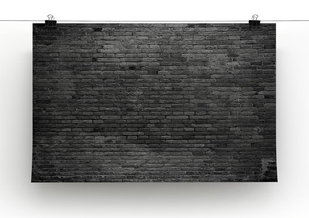 Part of black painted brick Canvas Print or Poster - Canvas Art Rocks - 2