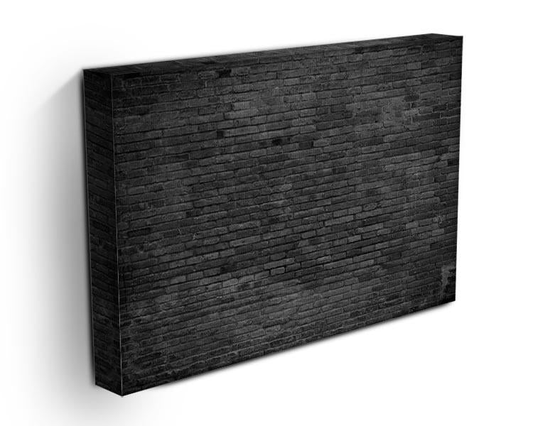 Part of black painted brick Canvas Print or Poster - Canvas Art Rocks - 3