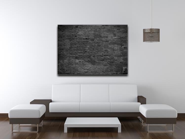Part of black painted brick Canvas Print or Poster - Canvas Art Rocks - 4