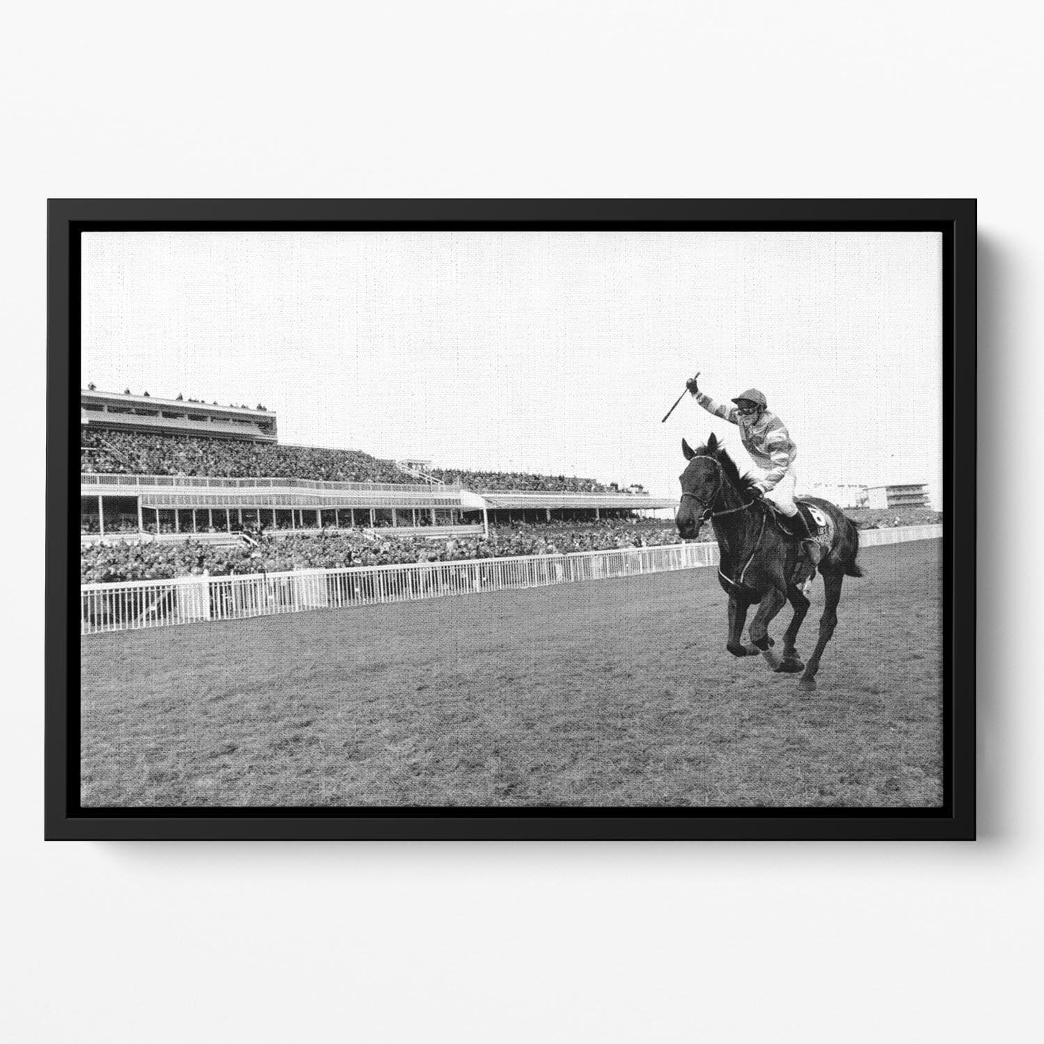 Party Politics romps home in the Grand National Floating Framed Canvas - Canvas Art Rocks - 2
