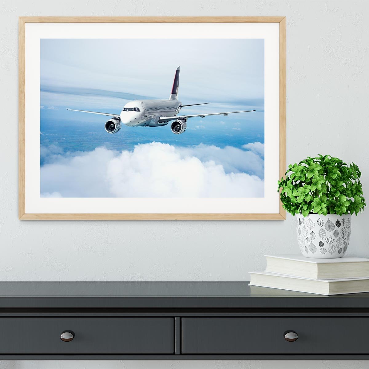 Passenger Airliner Framed Print - Canvas Art Rocks - 3