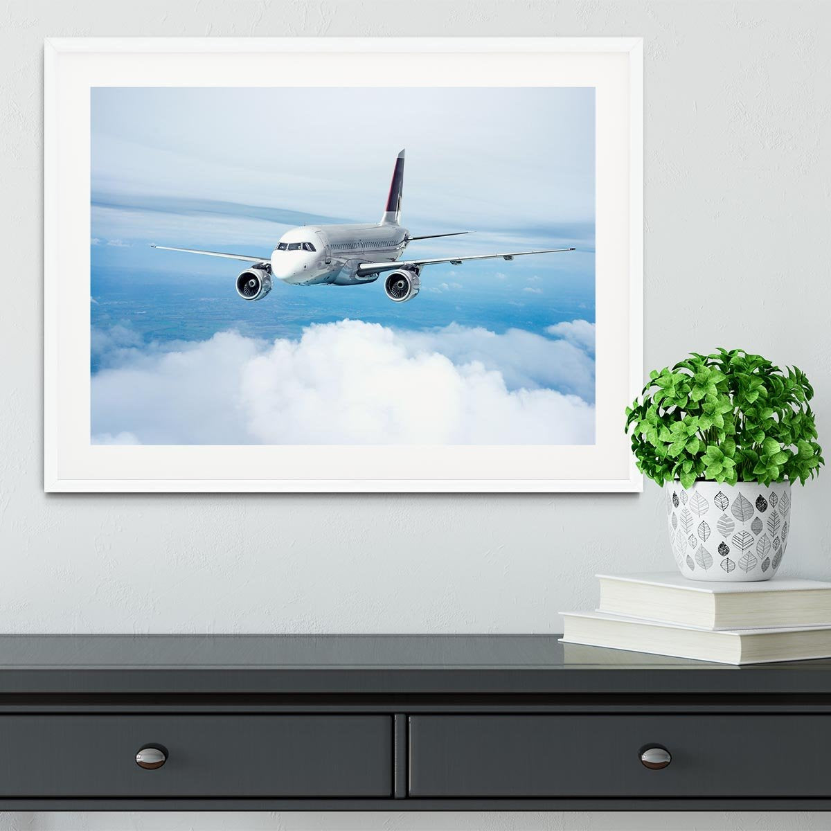 Passenger Airliner Framed Print - Canvas Art Rocks - 5