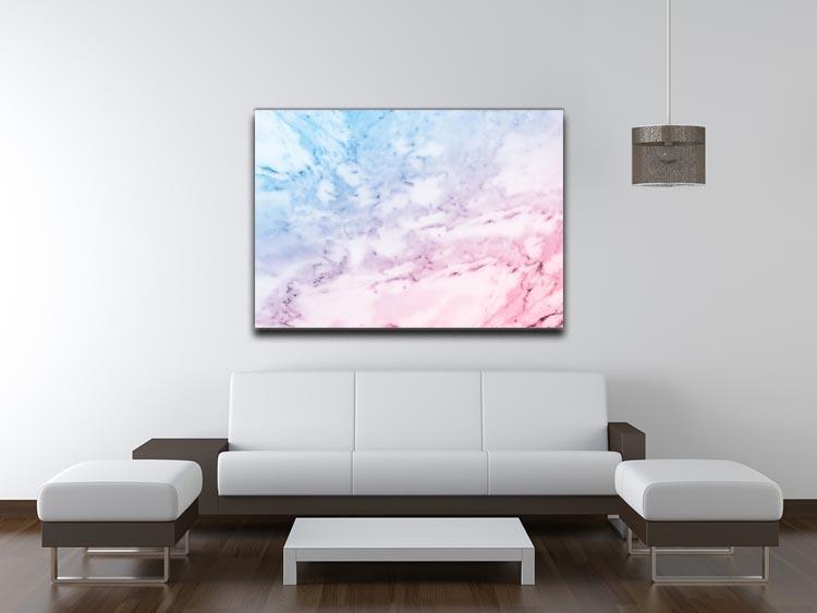 Pastel blue and pink marble Canvas Print or Poster - Canvas Art Rocks - 4