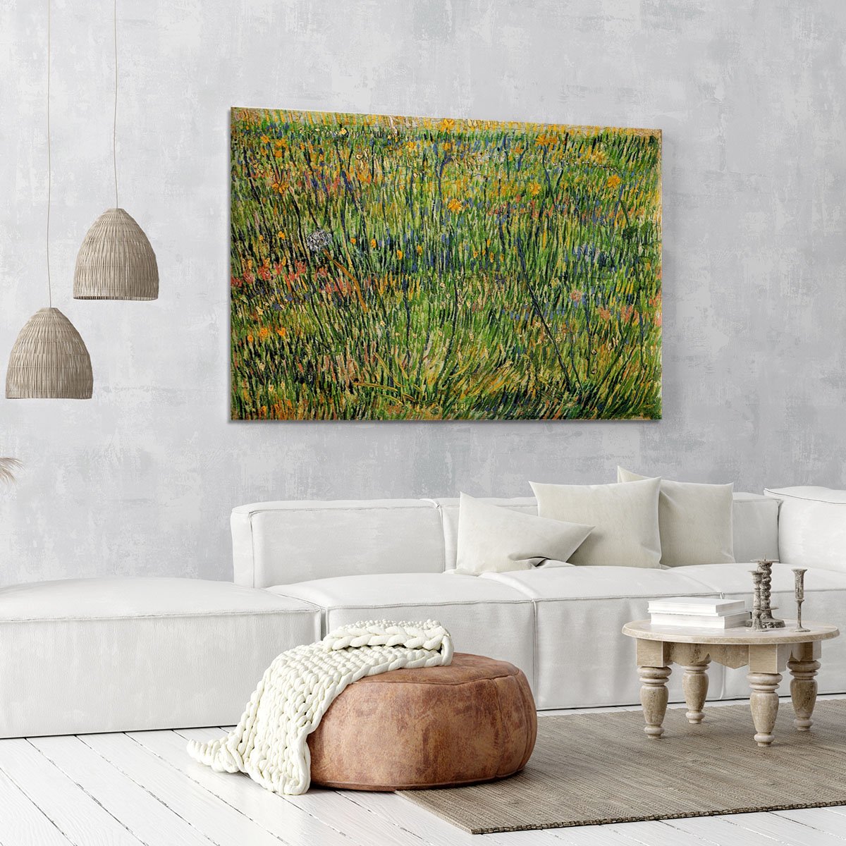 Pasture in Bloom by Van Gogh Canvas Print or Poster