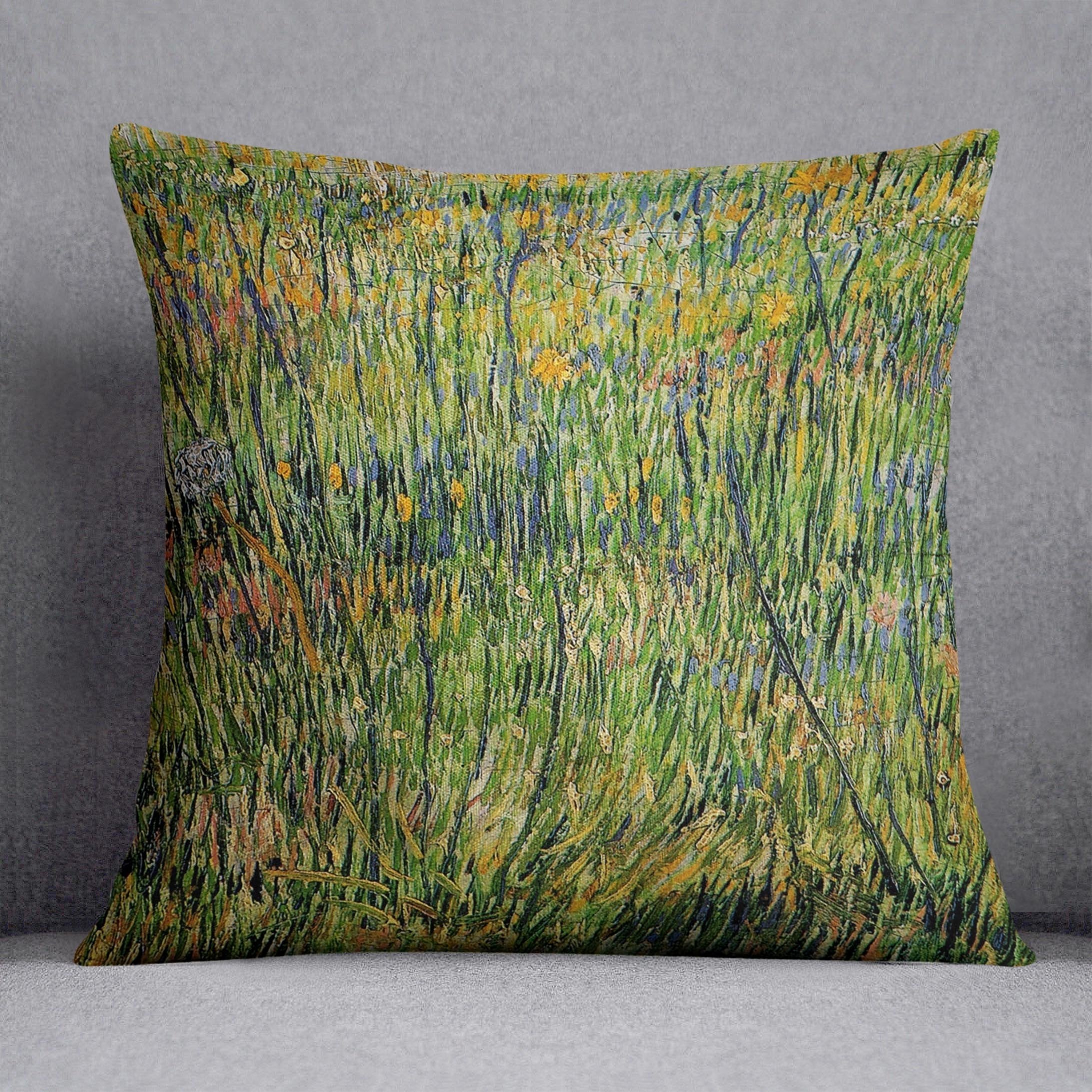 Pasture in Bloom by Van Gogh Throw Pillow