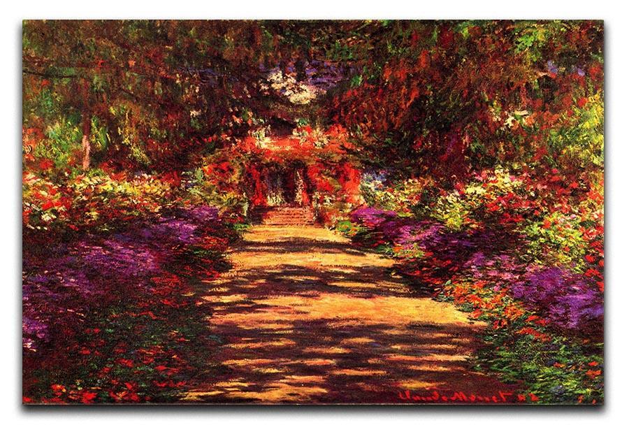 Path in Monets garden in Giverny by Monet Canvas Print & Poster  - Canvas Art Rocks - 1