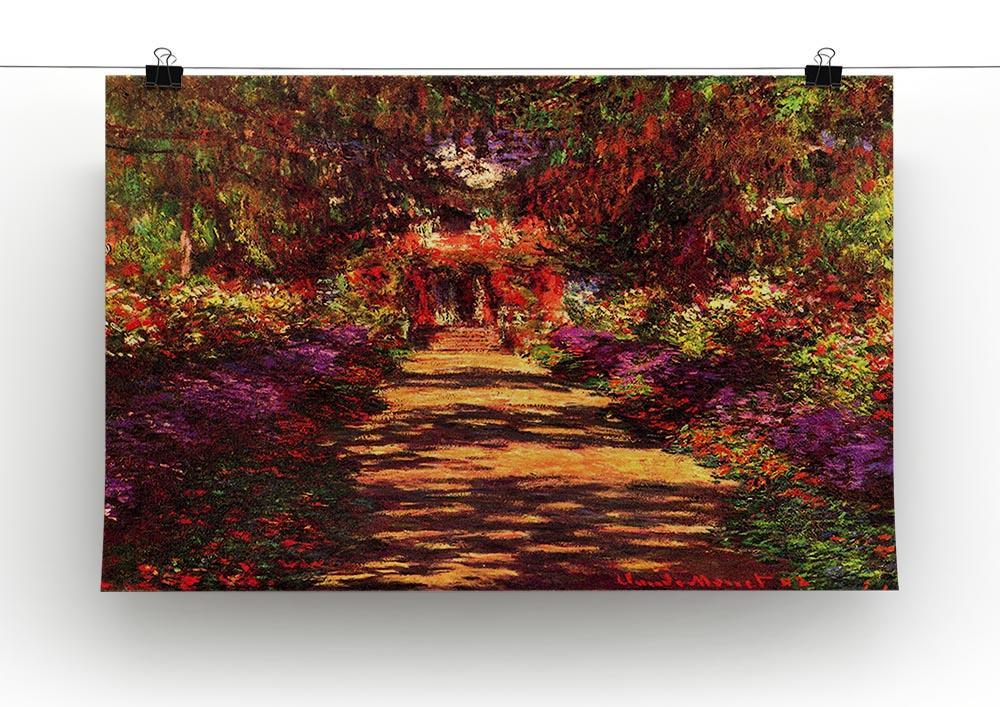 Path in Monets garden in Giverny by Monet Canvas Print & Poster - Canvas Art Rocks - 2