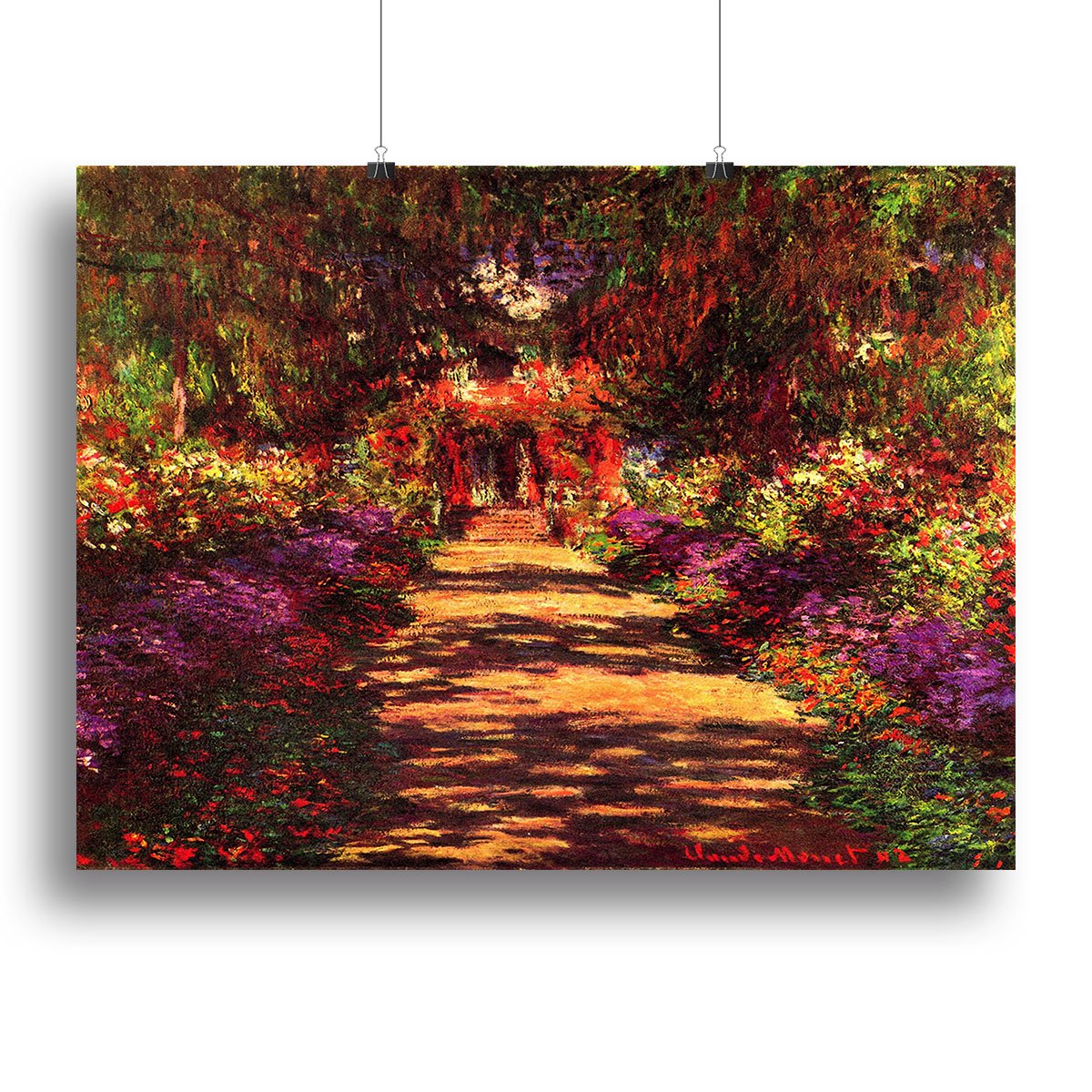 Path in Monets garden in Giverny by Monet Canvas Print or Poster