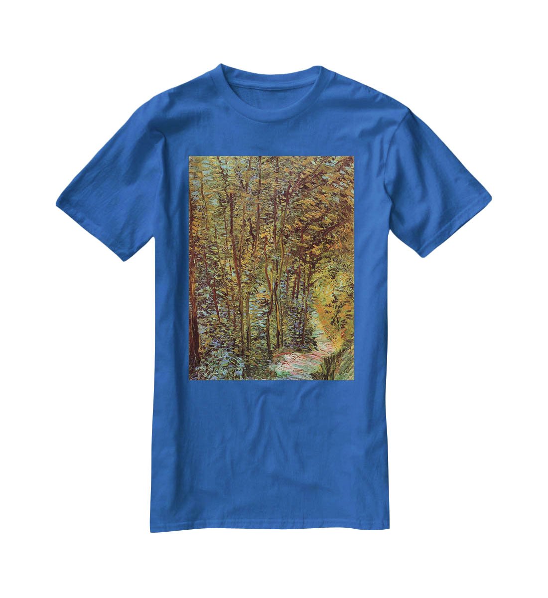 Path in the Woods by Van Gogh T-Shirt - Canvas Art Rocks - 2
