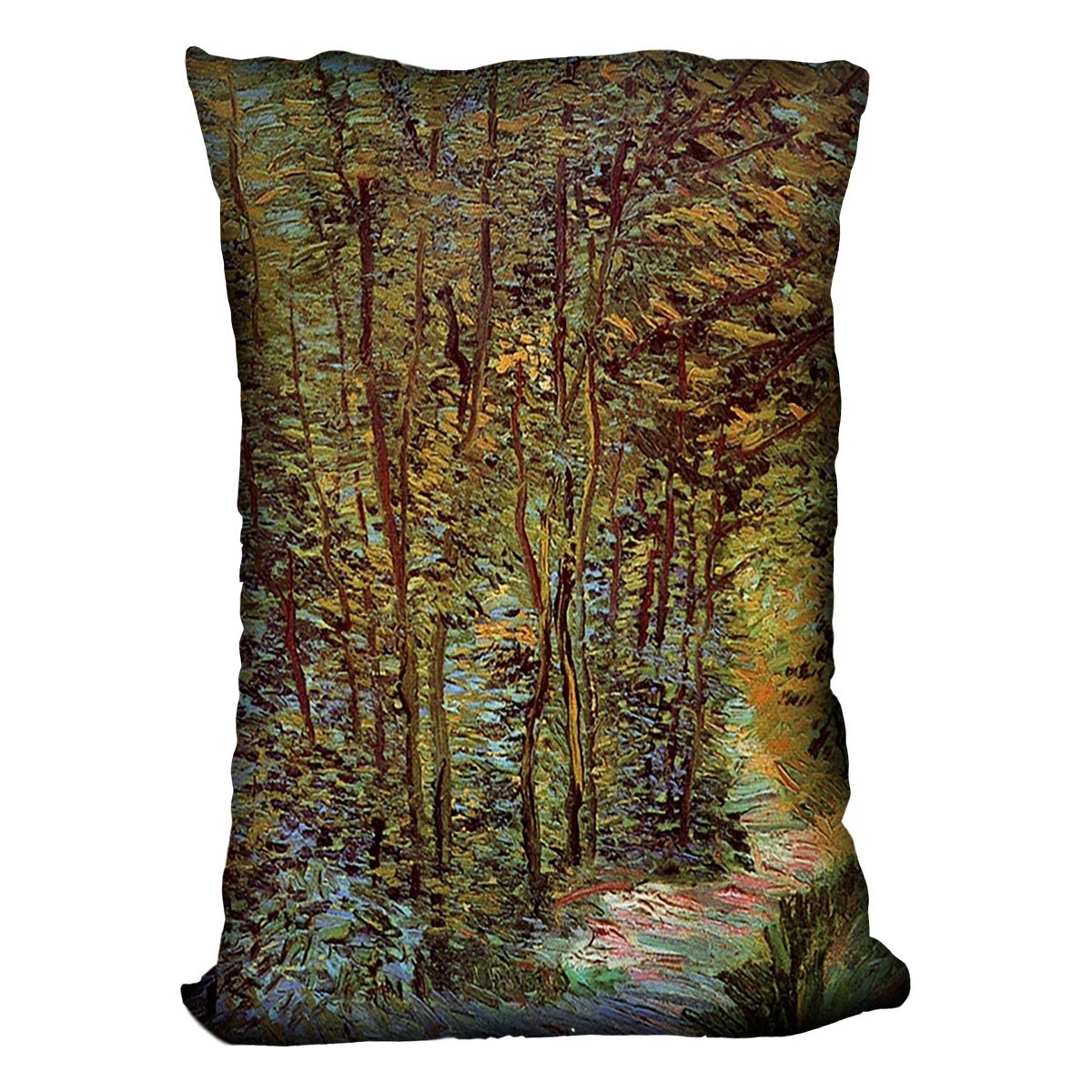 Path in the Woods by Van Gogh Throw Pillow