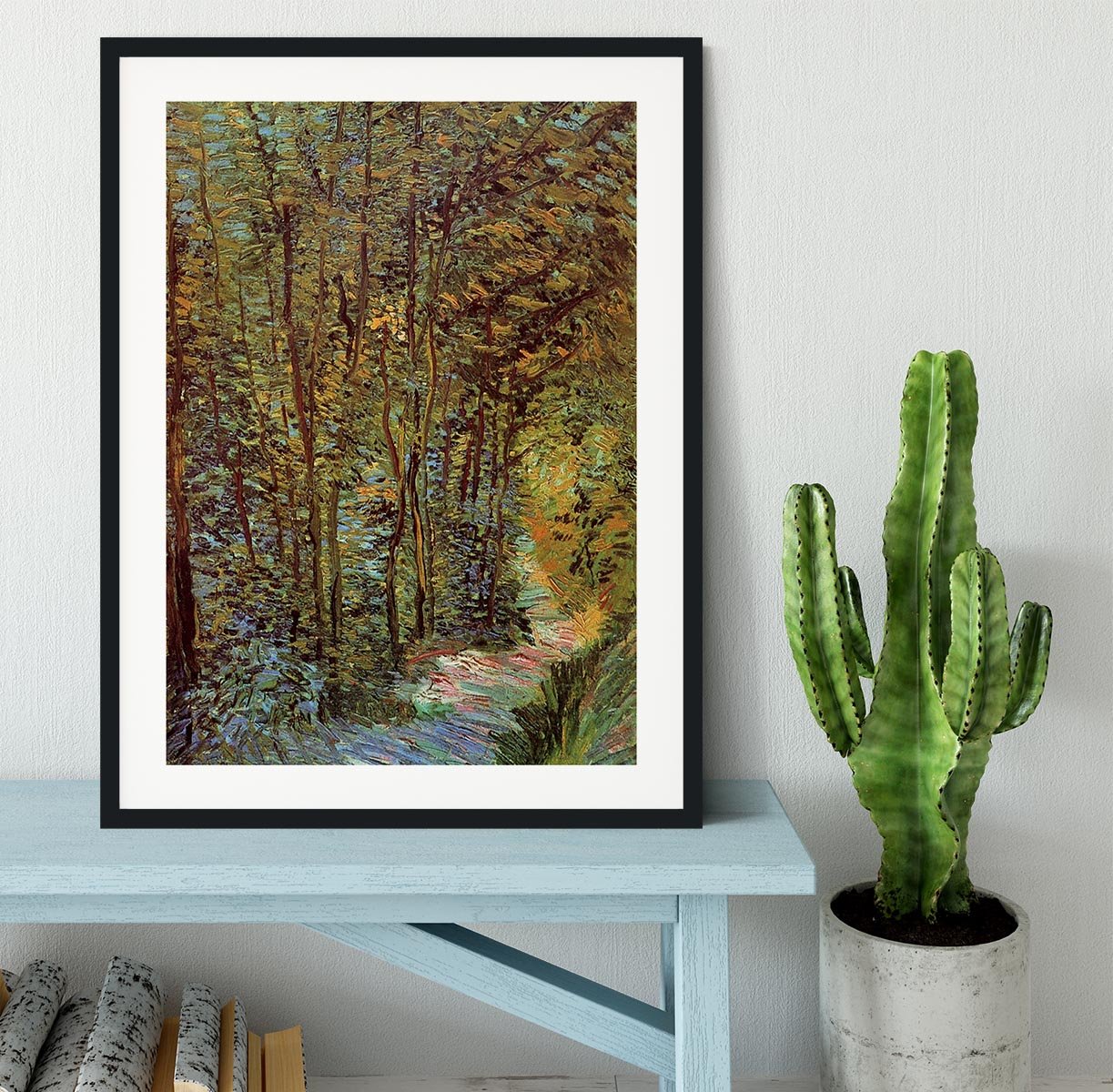 Path in the Woods by Van Gogh Framed Print - Canvas Art Rocks - 1