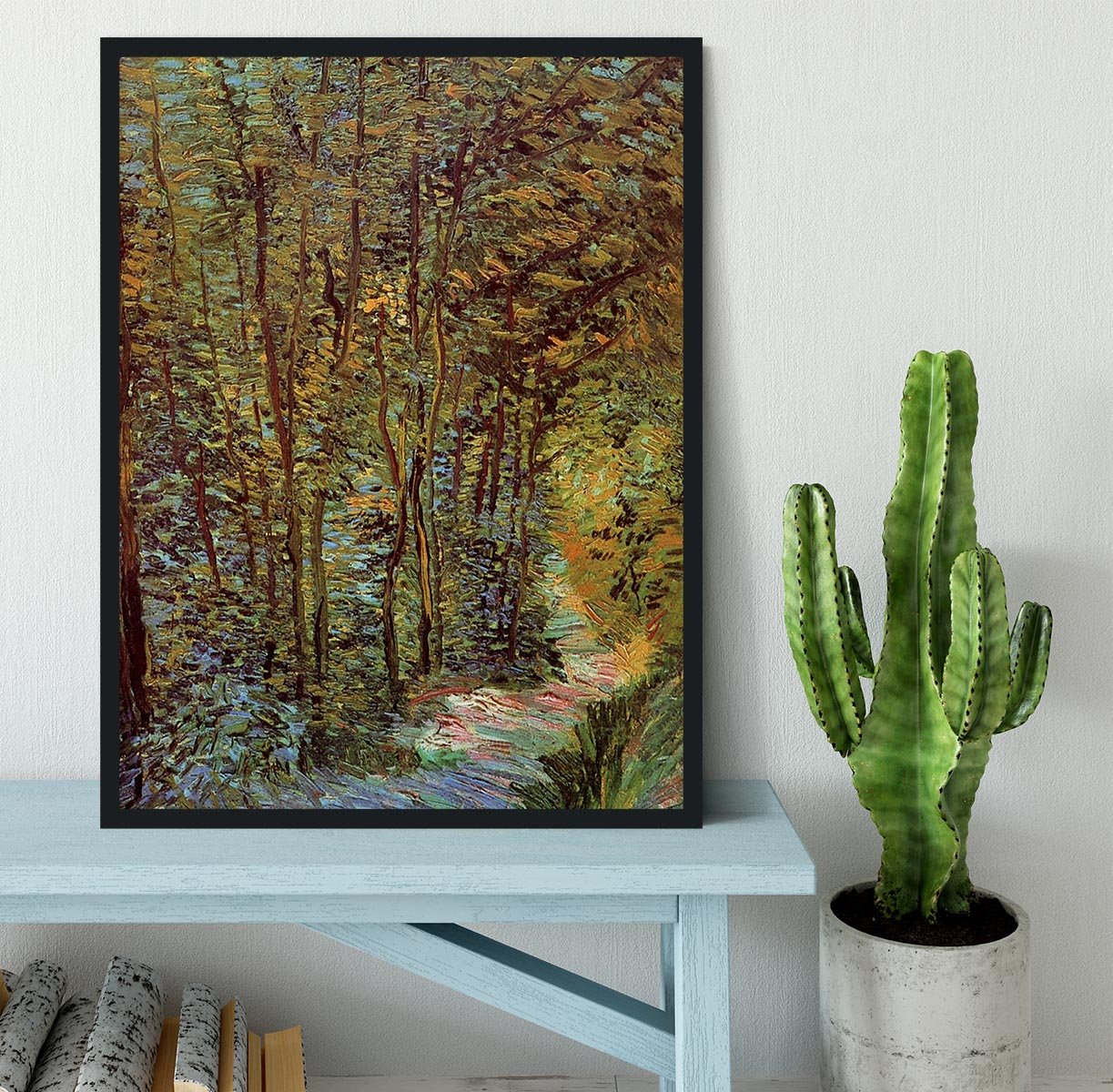 Path in the Woods by Van Gogh Framed Print - Canvas Art Rocks - 2