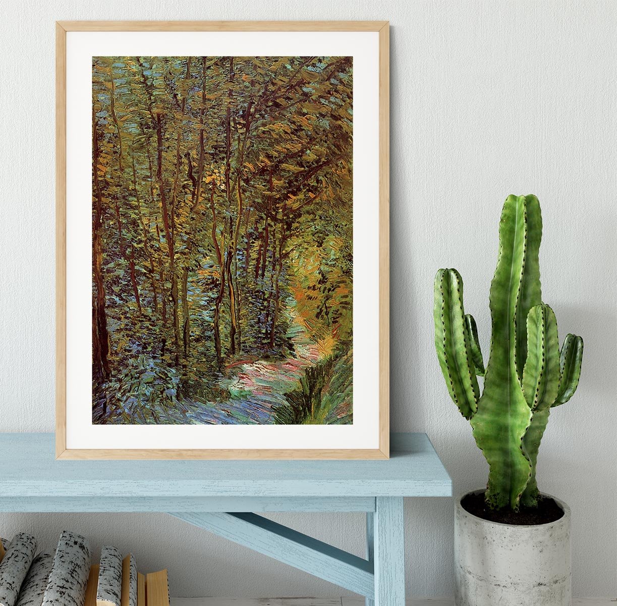 Path in the Woods by Van Gogh Framed Print - Canvas Art Rocks - 3