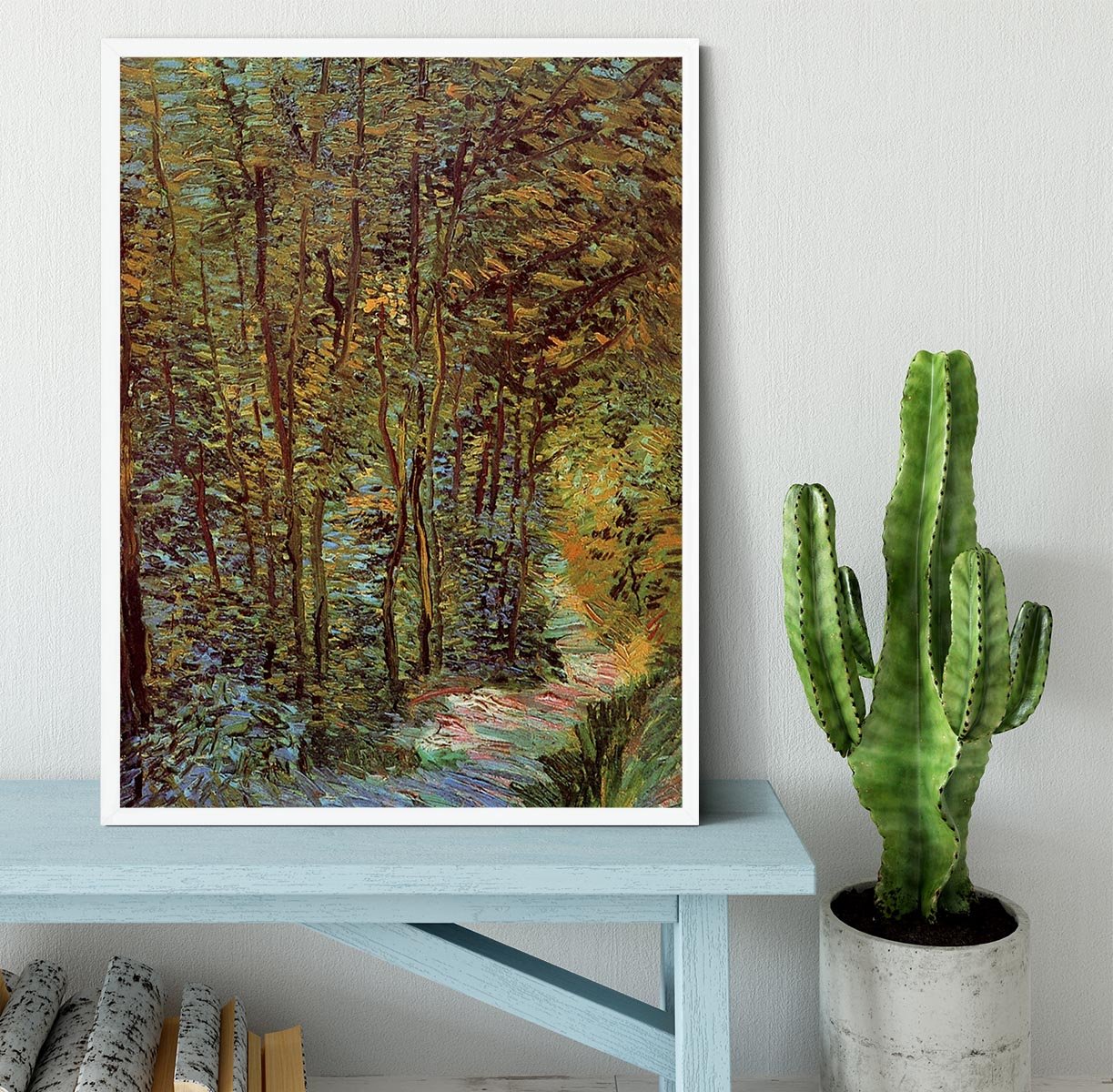 Path in the Woods by Van Gogh Framed Print - Canvas Art Rocks -6