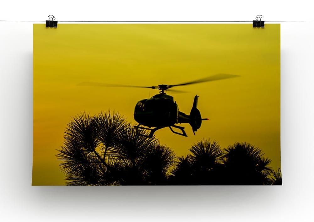Patrol Helicopter flying in the sky Canvas Print or Poster - Canvas Art Rocks - 2