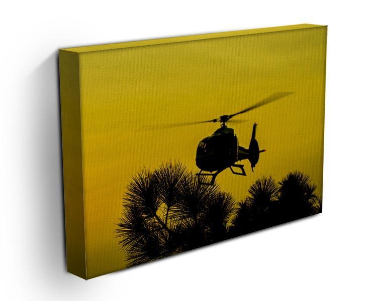 Patrol Helicopter flying in the sky Canvas Print or Poster - Canvas Art Rocks - 3