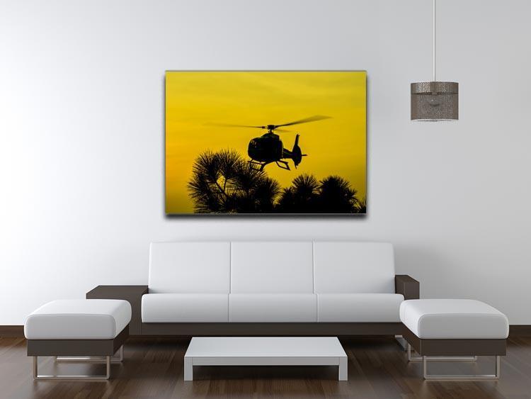 Patrol Helicopter flying in the sky Canvas Print or Poster - Canvas Art Rocks - 4