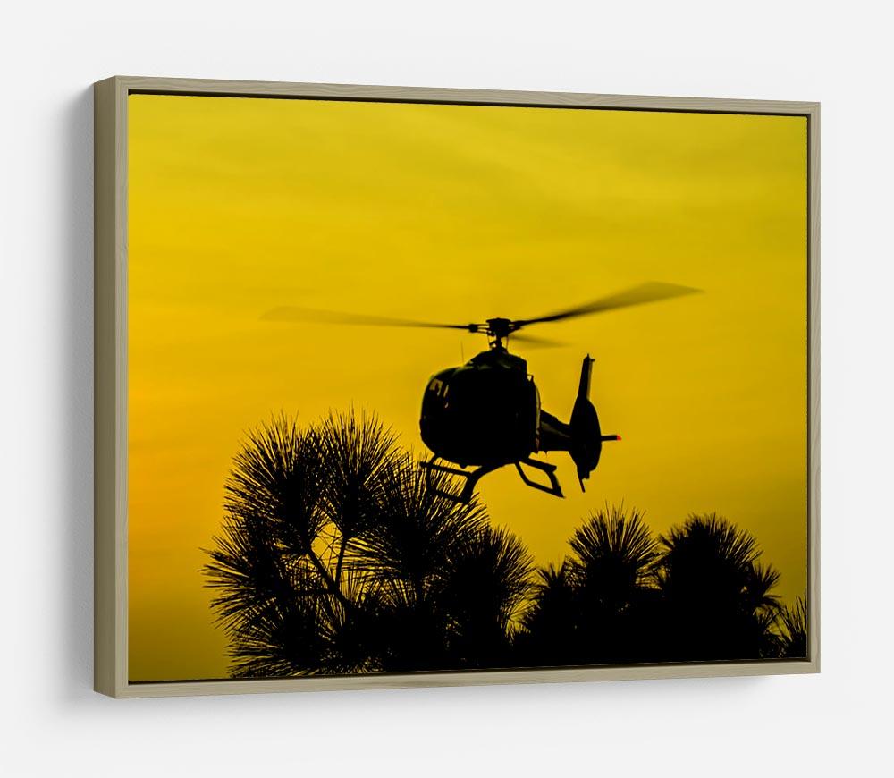 Patrol Helicopter flying in the sky HD Metal Print