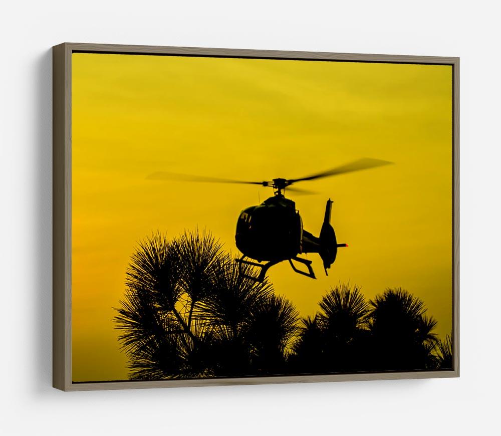 Patrol Helicopter flying in the sky HD Metal Print