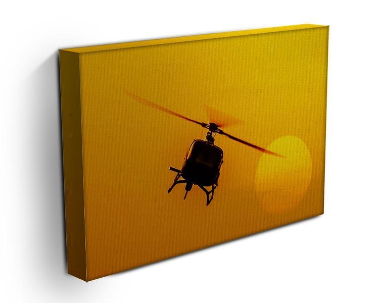 Patrol helicopter flying in sunset Canvas Print or Poster - Canvas Art Rocks - 3