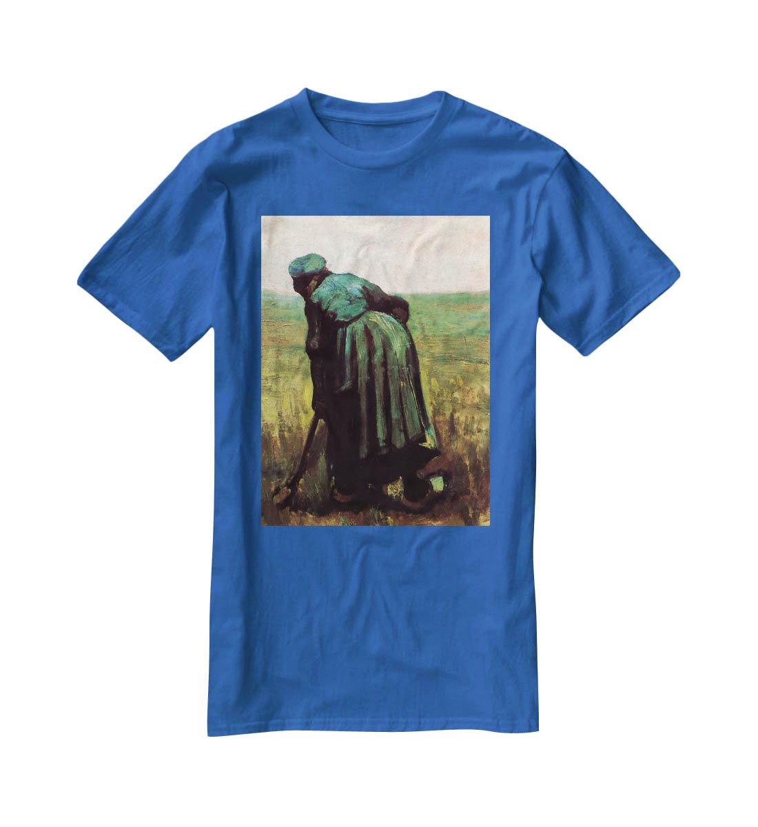 Peasant Woman Digging by Van Gogh T-Shirt - Canvas Art Rocks - 2