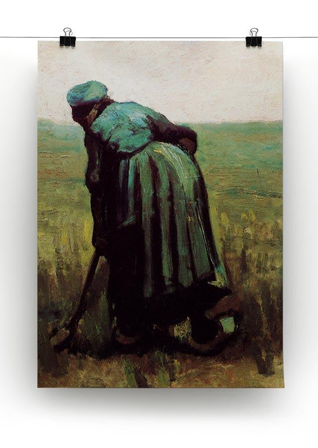 Peasant Woman Digging by Van Gogh Canvas Print & Poster - Canvas Art Rocks - 2