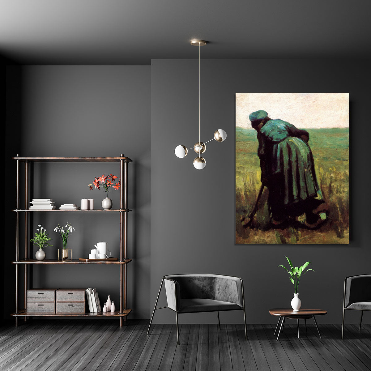 Peasant Woman Digging by Van Gogh Canvas Print or Poster - Canvas Art Rocks - 5